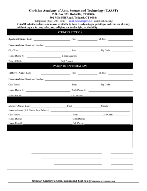 Contact Us - Christian Academy of Arts, Science &amp; Technology