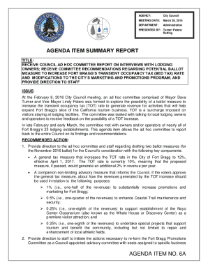 16-106 - 03282016 Lodging Interviews, TOT Measure &amp; FBPC
