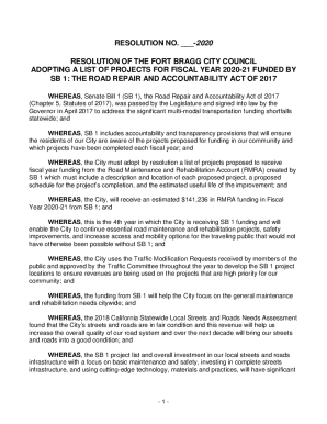 A - Draft Resolution adopting a list of projects funded by ...