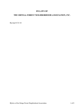 THE ORTEGA FOREST NEIGHBORHOOD ASSOCIATION, INC