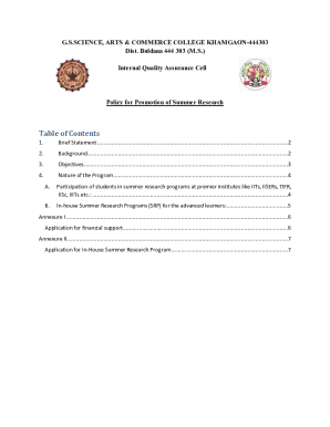 A report on In-house Summer Research Program (Online) ...