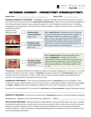 Frenectomy: A Review with the Reports of Surgical ...
