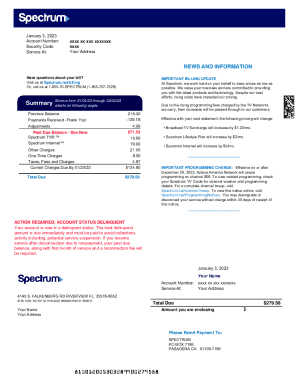 You need a Spectrum statement to see your security code ...