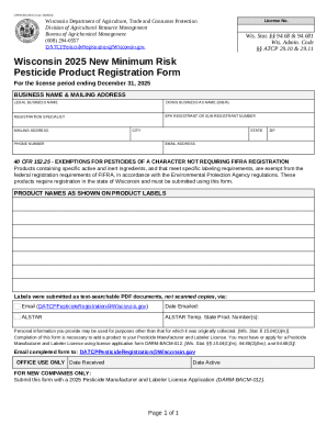 New Minimum Risk Pesticide Product Registration Form (25(b ...