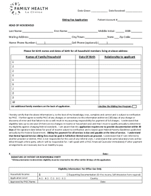 Date Given: Date Received: