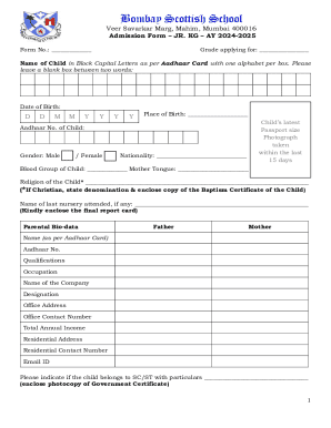 Jr. KG Admission Form 2022 23 - PowaiPDF