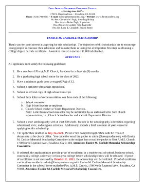 MARIE SUMPTER MEMORIAL SCHOLARSHIP FUND ...