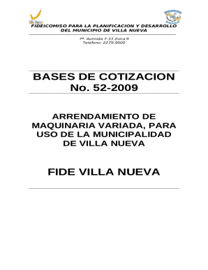 BASES DE COTIZACION Doc Template pdfFiller BASES DE COTIZACION Doc Template pdfFiller