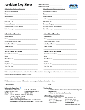 Accident Log Sheet.indd