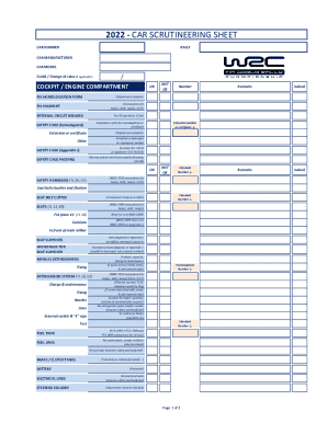 2022 - CAR SCRUTINEERING SHEET - COMTECH