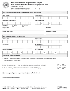 NH ADAP Convenience Kits Fax Form. Asthma/Allergy Immunomodulators