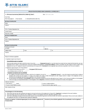 Express BG-i Application Form/Version 1.0