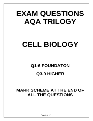 gcse combined science: trilogypaper 1 - Mark Scheme - AQA