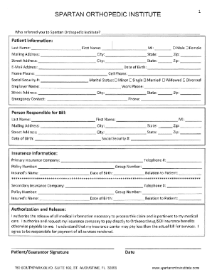 SPARTAN ORTHOPEDIC I NSTITUTE