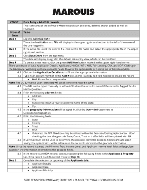 Data Entry Add/Edit records