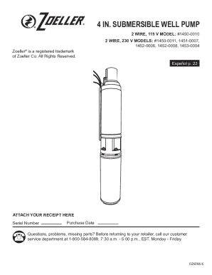 Zoeller Submersible well pump Water Pumps & Tanks at ...