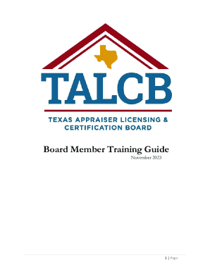 Board Member Training Guide - TALCB - Texas.gov