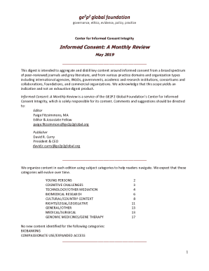 A Monthly Review - Center for Informed Consent Integrity