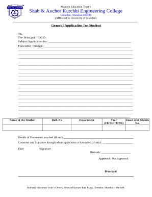 How to write an application to the principal requesting her ...