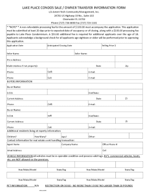 LAKE PLACE CONDOS SALE / OWNER TRANSFER ...