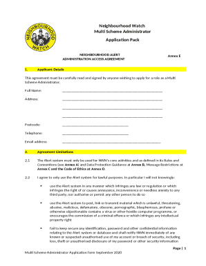 Neighbourhood Watch Membership Support Administrator ...