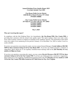 Clay County Municipal Roane PSD Water Quality Report