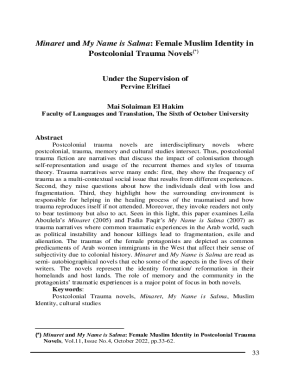 Minaret and My Name is Salma: Female Muslim Identity in ...