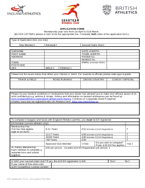 Membership year runs from 1st April to 31st March