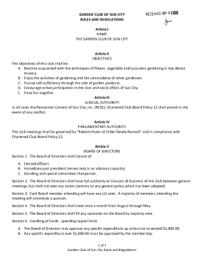 KINGS POINT GARDEN CLUB BY-LAWS Table of Contents