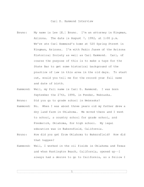 1 Carl D. Hammond Interview Bruno
