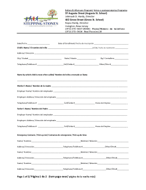 Day Care Program Pre-K Thru 5th Grade