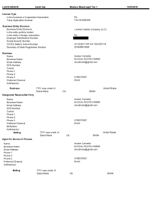 LCA18-0002436 Adult Use Medium Mixed-Light Tier 1 10/ ...