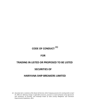 for trading in listed or proposed to be listed securities ...