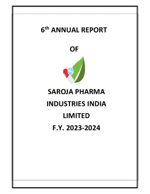 SAROJA PHARMA INDUSTRIES INDIA LIMITED