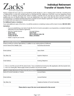 How to Complete a Transfer of Assets Form