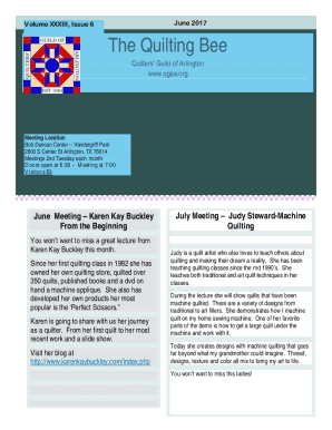 NewslettersQuilters' Guild of Arlington