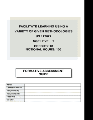 formative assessment guide facilitate learning using a ...