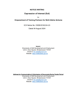 Empanelment of Training Partners for NUA Odisha Scheme