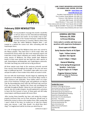 Newsletter - Lewis County Beekeeper's Association