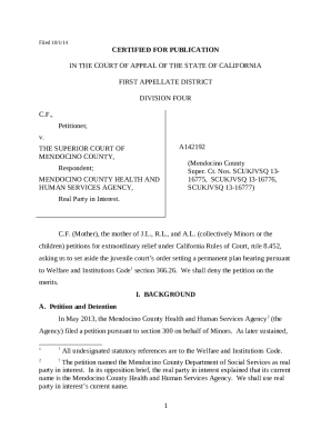 THE SUPERIOR COURT OF MENDOCINO COUNTY,