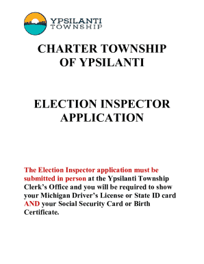 Election InspectorsYpsilanti, MI