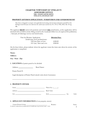 parcel division/combine for platted lots only