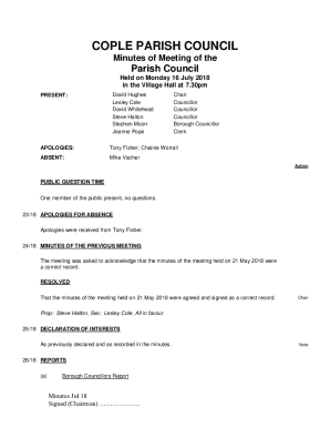 Parish Councillors David Wood (Chairman), J