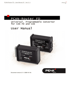 PCAN-Router FD - User Manual