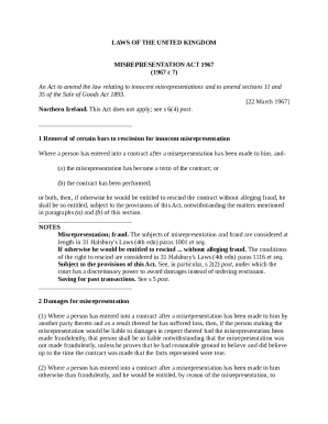 Misrepresentation Bill Hl - Hansard - UK Parliament