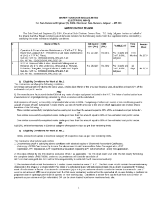 O/o THE SUB DIVISIONAL ENGINEER (E) NIT NO