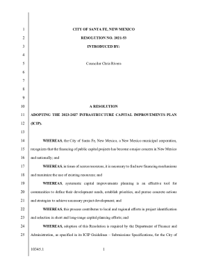 Infrastructure Capital Improvement Plan (ICIP)