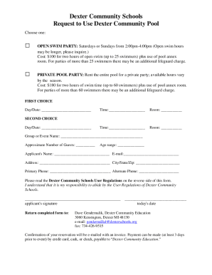 Dexter Community Schools Request to Use ...