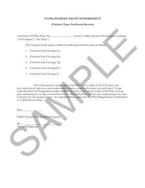 Certificated Security) Attached to UCCPlus Policy No.