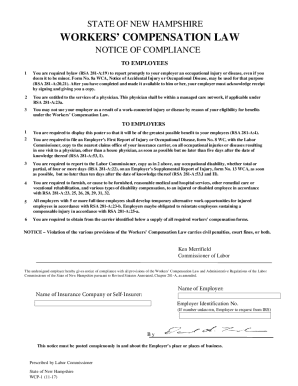 You are required bylaw (RSA 281-A:19) to report promptly to your employer an occupational injury or disease, even if you